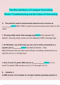 The Bits and Bytes of Computer Networking. Week 6 Troubleshooting and the Future of Networking. questions verified with 100% correct answers