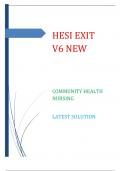 HESI EXIT V6 EXAM (COMMUNITY HEALTH NURSING)