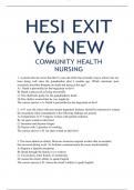 2023 HESI EXIT V6 EXAM  community health nursing  latest 2022-2023