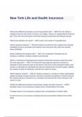 New York Life and Health Insurance Questions & Answers 2023 ( A+ GRADED 100% VERIFIED)