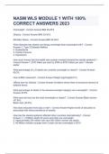 NASM WLS MODULE 1 WITH 100% CORRECT ANSWERS 2023