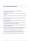 Xcel Life Insurance Exam Questions & Answers 2023 ( A+ GRADED 100% VERIFIED)