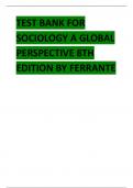 TEST BANK FOR SOCIOLOGY A GLOBAL PERSPECTIVE 8TH EDITION 