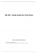 NR 503 Final Study Guide (Version-1), Final Exam NR 503  Population Health, Epidemiology & Statistical Principles, Chamberlain.