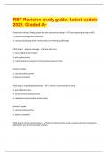 RBT Revision study guide. Latest update 2022. Graded A+