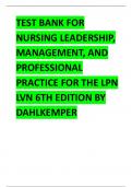 Nursing Leadership, Management, and Professional Practice for the LPN/LVN