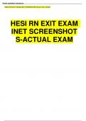 HESI RN EXIT EXAM V1 2022/2023 ACTUAL EXAM SCREENSHOTS(INET)-100% ACTUAL PROCTORED EXAM, A+ Solutions