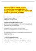 Chapter 23&24/Chapter 60&61- Assessment and management of Integumentary Function. Questions with Accurate Answers. Rated A+