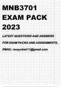 MNB3701 EXAM PACK 2023