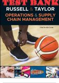 Operations and Supply Chain Management 10th Edition by Roberta Russell and Bernard Taylor | TEST BANK - All Chapters 1-17