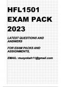 HFL4801 EXAM PACK 2023