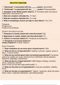 CEN Study Questions And Answers Course CEN Institution CEN "Adrenergic" is associated with the ______ system - Answer- Sympathetic "Cholinergic" is associated with the ______ system - Answer-