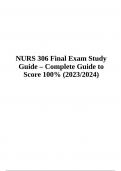 NURS 306 Final Exam Study Guide – Complete Guide | NURS 306 OB Final Exam Study Guide | Complete to Score A+ 2023 and NURS 306 OB - Final Exam Study Guide 2023 (Complete to Score 100%)