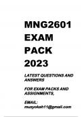 MNG2601 EXAM PACK 2023