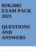 RSK2602 EXAM PACK 2023