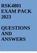 RSK4801 EXAM PACK 2023