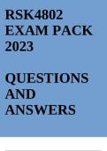 RSK4802 EXAM PACK 2023