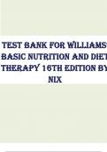 Test Bank for Williams' Basic Nutrition & Diet Therapy 16th Edition by Staci Nix McIntosh 