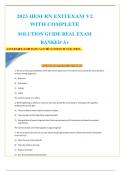 2023 HESI RN EXITEXAM V2 WITH COMPLETE SOLUTION GUIDE REAL EXAM RANKED A+