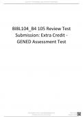 BIBL104_B4 105 Review Test Submission Extra Credit - GENED Assessment Test.