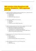 TMC practice exam Questions with answers, Graded A+. 100% approved pass rate