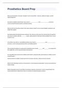 Prosthetics Board Prep exam 2023 with 100% correct answers