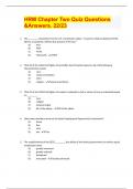 HRM Chapter Two Quiz Questions &Answers. 22/23