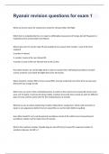 Ryanair revision questions and answers for exam 1