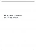 NR 507 Final Exam (Version 2), NR 507: Advanced Pathophysiology, Chamberlain College of Nursing.