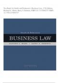 Test Bank for Smith and Roberson’s Business Law, 17th Edition