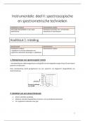 Instrumentele analyse van geneesmiddelen samenvatting deel 2