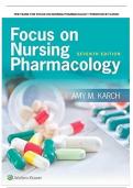 TEST BANK FOR FOCUS ON NURSING PHARMACOLOGY 7TH ED BY AMY M.  KARCH
