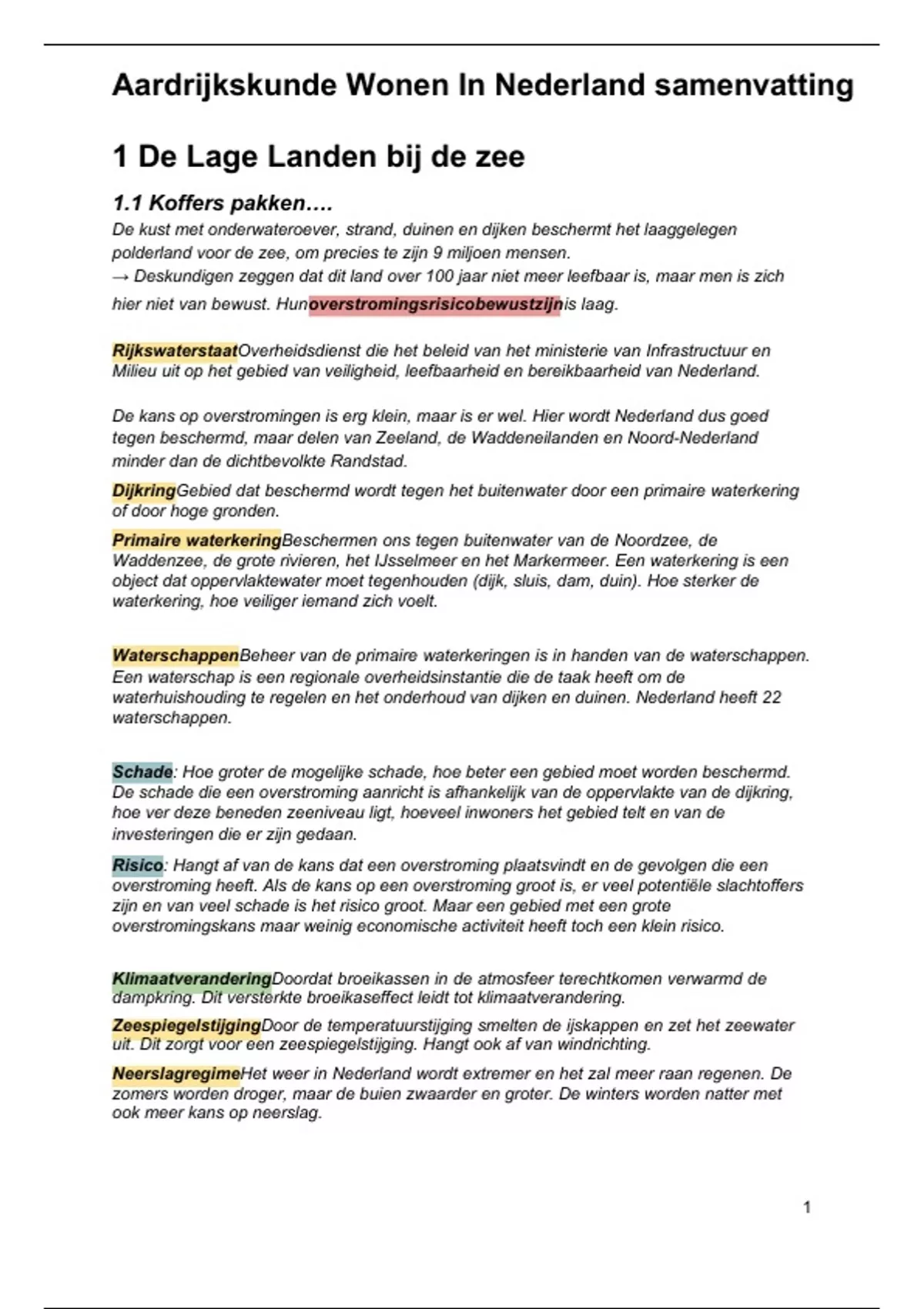 Wonen In Nederland -- Samenvatting Aardrijkskunde VWO 2023 EXAMENSTOF ...