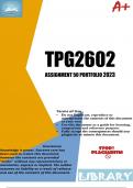 TPG2602 ASSIGNMENT 50 PORTFOLIO ANSWERS For Semester 1 2023 (This is the LATEST) BUY QUALITY  Get that distinction!