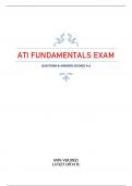 ATI FUNDAMENTALS EXAM QUESTIONS & ANSWERS (SCORED A+)