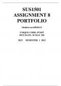 SUS1501 PORTFOLIO 2023 SEMESTER 1 