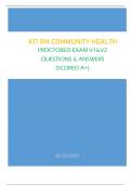 ATI RN COMMUNITY HEALTH PROCTORED EXAM V1&V2 QUESTIONS & ANSWERS (SCORED A+)