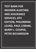 Test Bank for Modern Auditing and Assurance Services, 6th Edition, Philomena Leung, Paul Coram, Barry J. Cooper, Peter RichardsonTest Bank for Modern Auditing and Assurance Services, 6th Edition, Philomena Leung, Paul Coram, Barry J. Cooper, Peter Richard