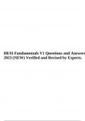 HESI Fundamentals V1 Questions and Answers 2023 (NEW) Verified and Revised by Experts.