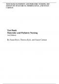 TEST BANK MATERNITY AND PEDIATRIC NURSING 3RD EDITION BY SUSAN RICCI, THERESA