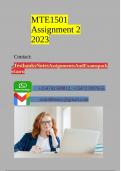 MTE1501 Assignment 2 2023
