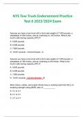 NYS Tow Truck Endorsement Practice Test 6 2023/2024 Exam