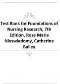 Test Bank for Foundations of Nursing Research 7th Edition by Nieswiadomy.pdf