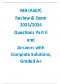 ASCP MB EXAM 2023/2024 TEST BANK