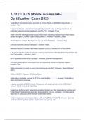  TCIC/TLETS Mobile Access RE-Certification Exam 2023