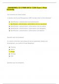 (ANSWERED) CS CYBER SECU CCSK Exam 2 |Pace University