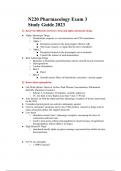 N220 Pharmacology Exam 3 Study Guide 2023.