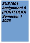 SUS1501 Assignment 8 (PORTFOLIO) Semester 1 2023