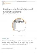  BSC NURSIN NURS4528 Cardiovascular, hematologic, and lymphatic systems