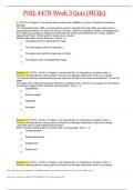 PHIL 447N Week 3 Quiz (MCQs) - Download To Score A High Grade